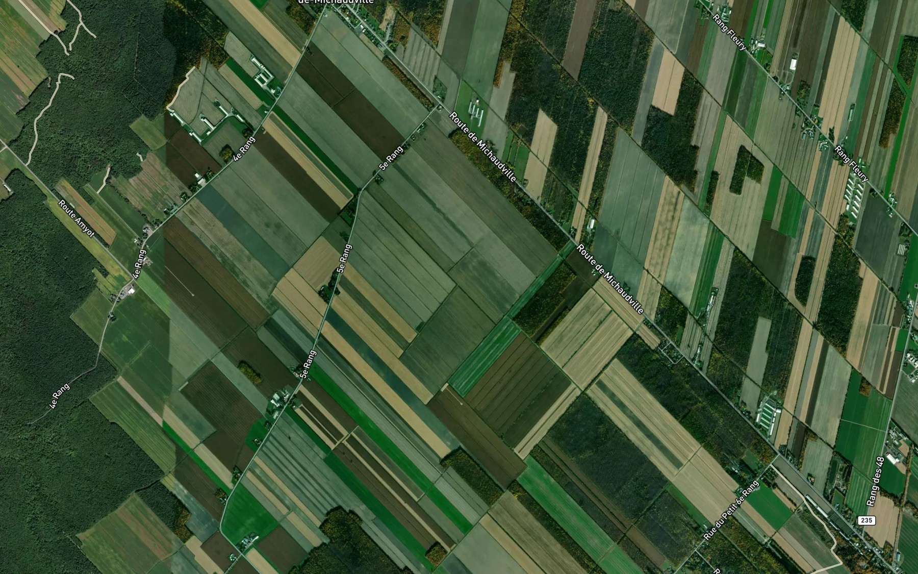 Satellite map of the Ruisseau Gadbois