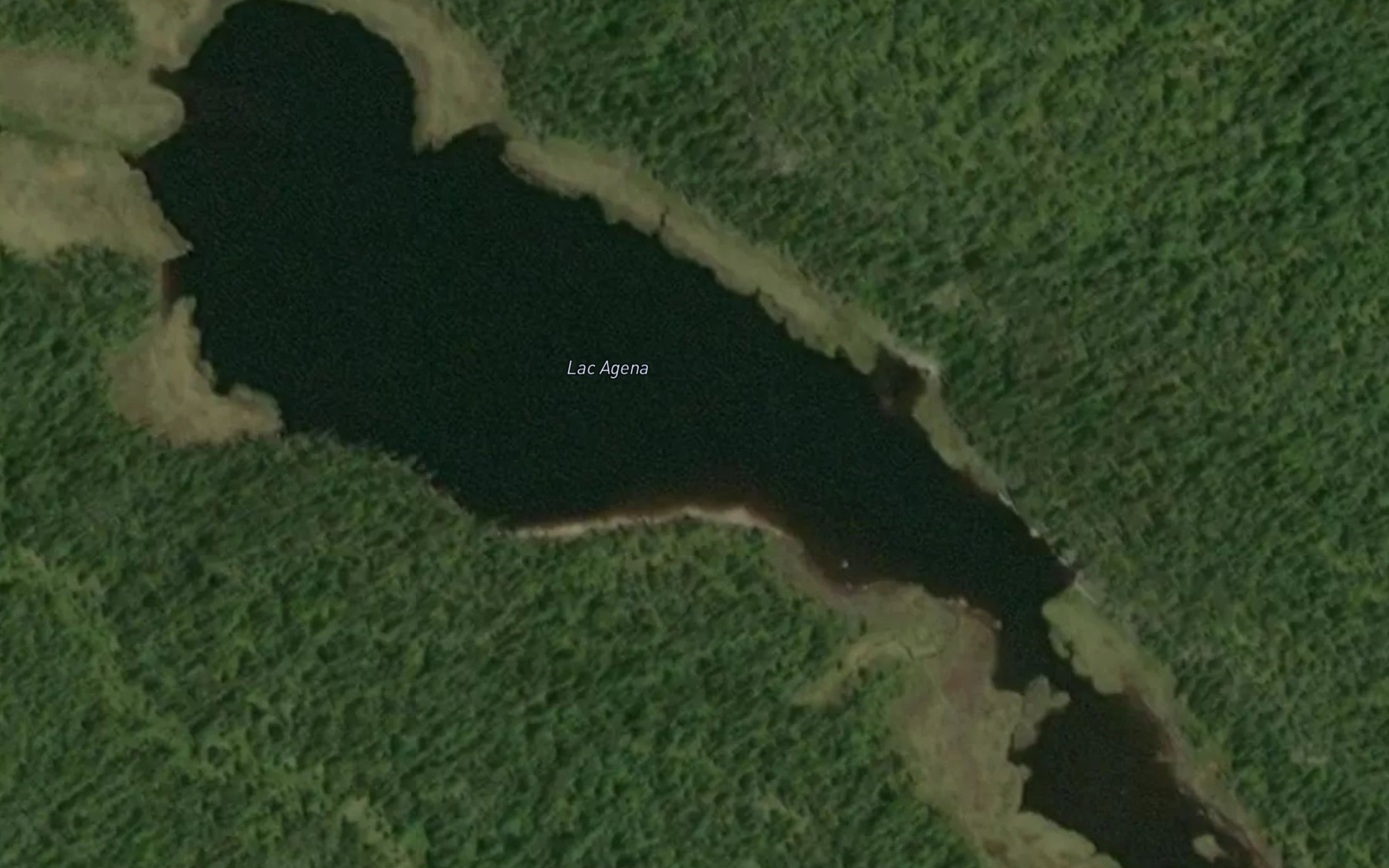 Satellite map of the Lac Agena