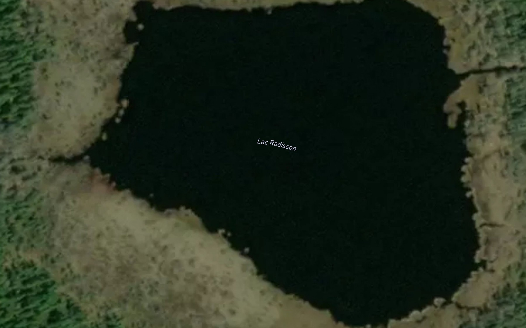 Satellite map of the Lac Radisson