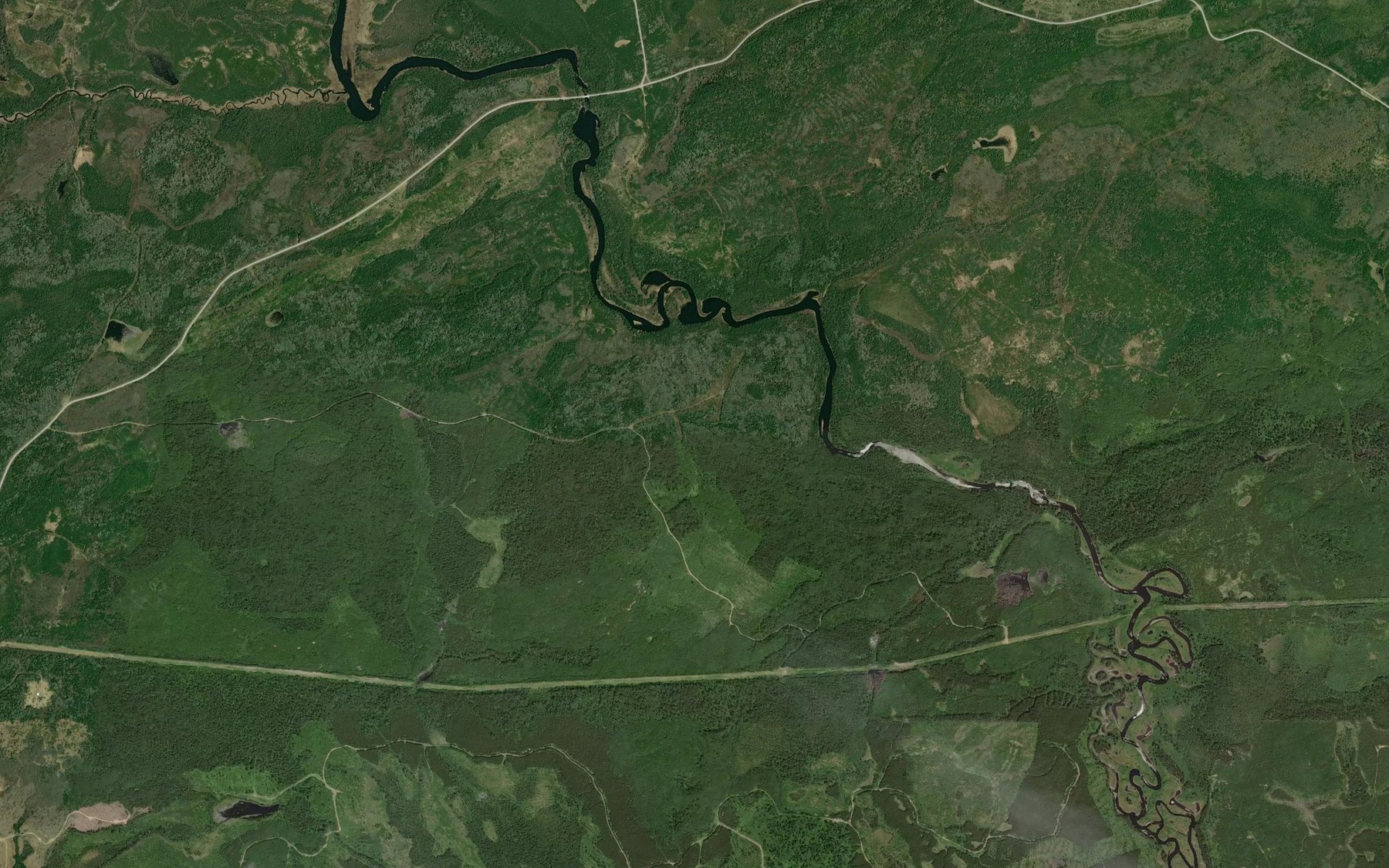 Satellite map of the Barrier Rapids