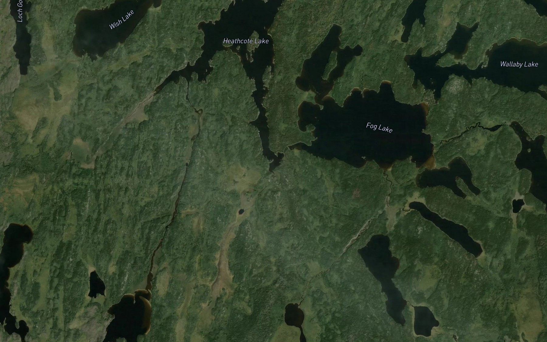 Satellite map of the Manion Creek