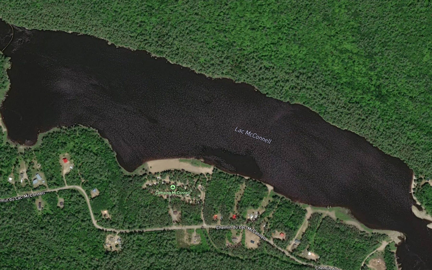 Satellite map of the Lac McConnell