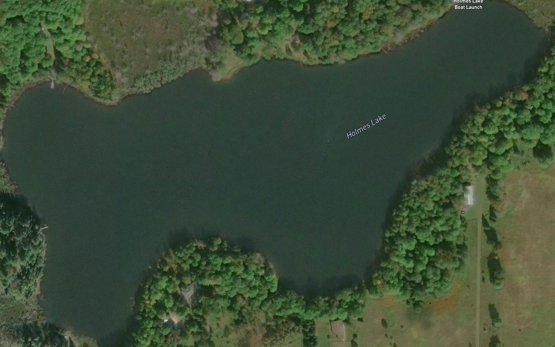 Satellite map of the Holmes Lake