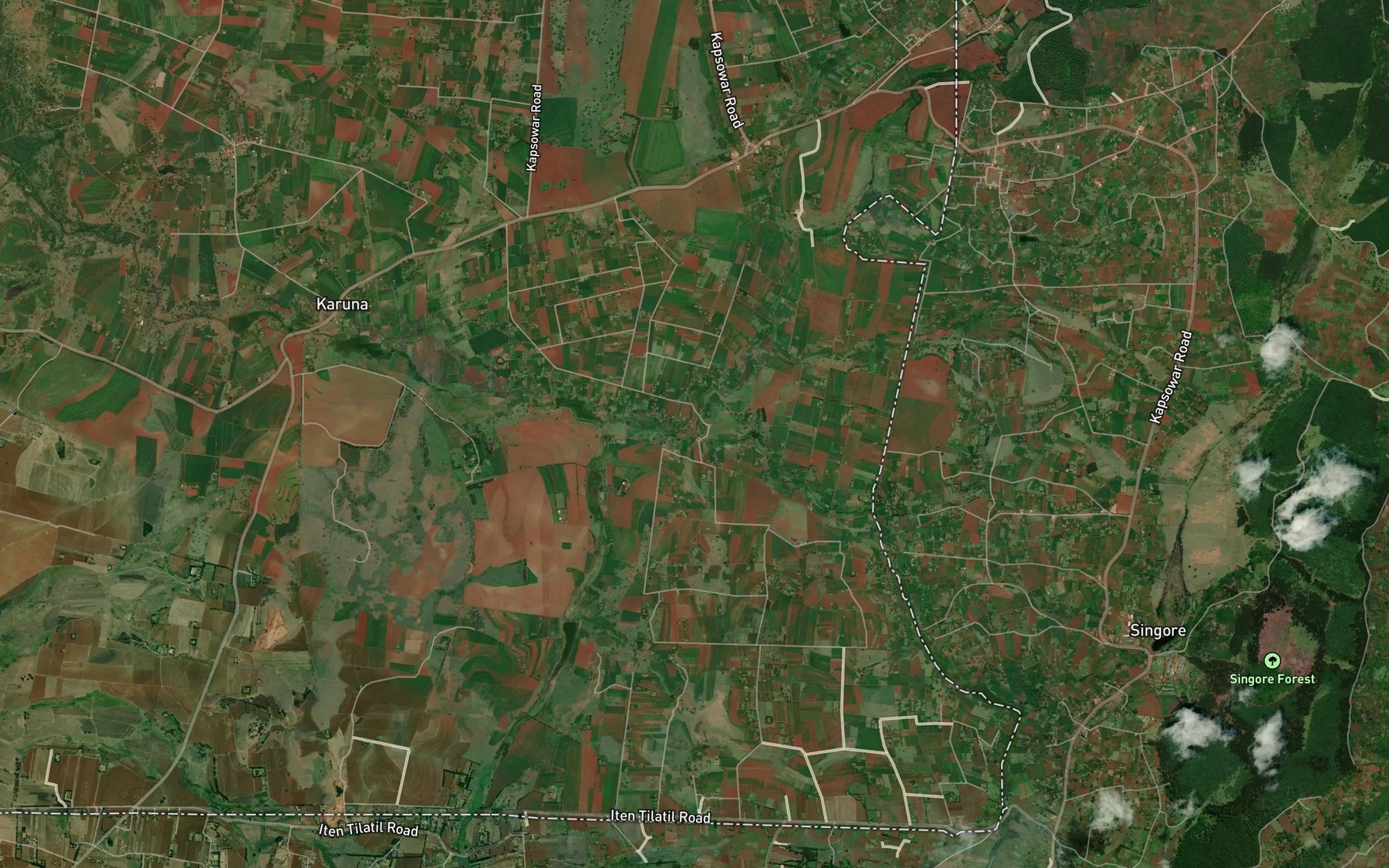 Satellite map of the Uswa