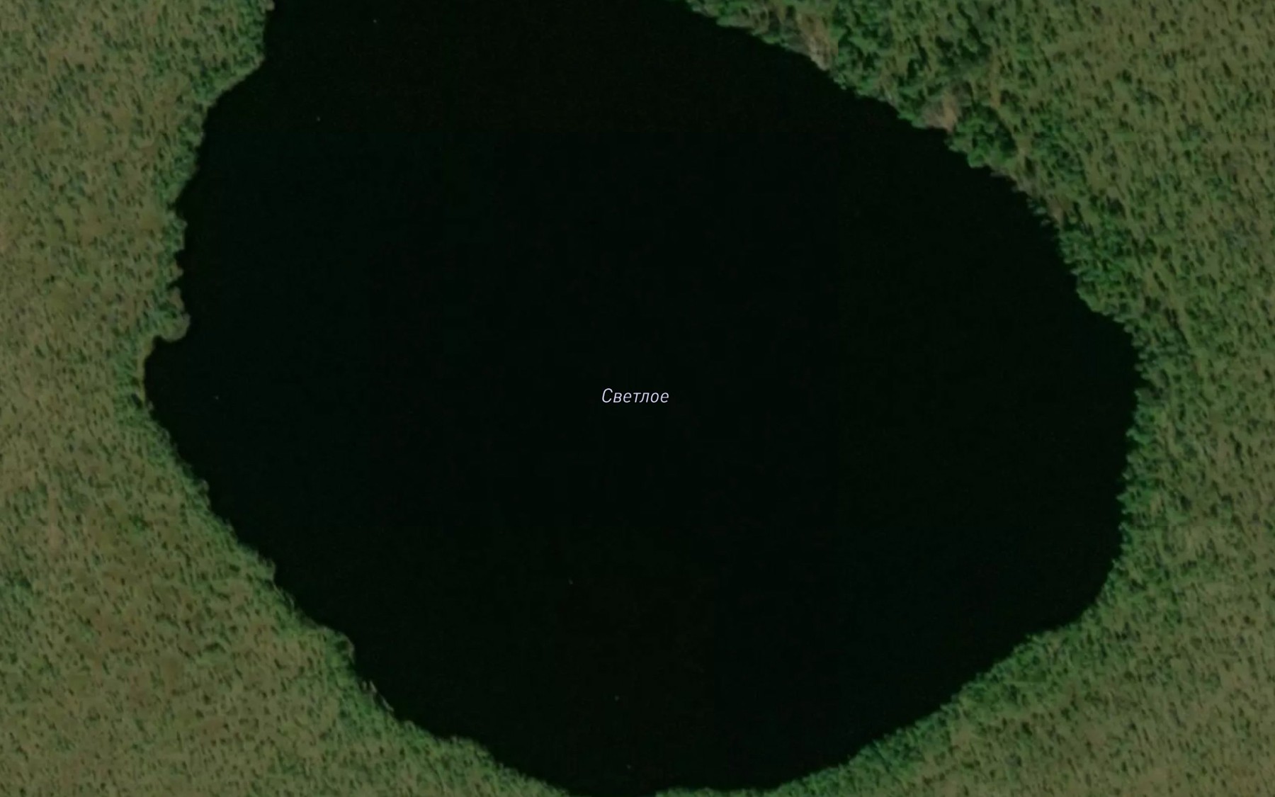 Satellite map of the Ozero Svetloye