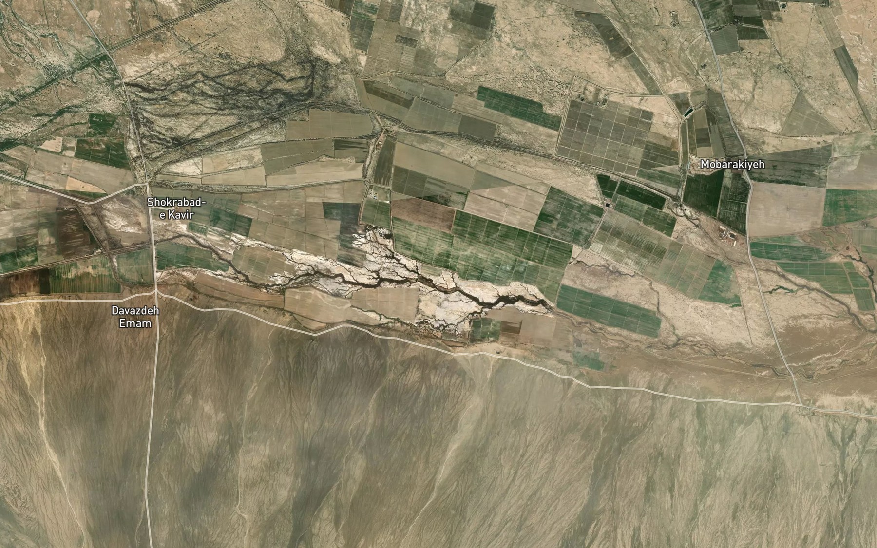Satellite map of the Rudkhaneh-ye Galu