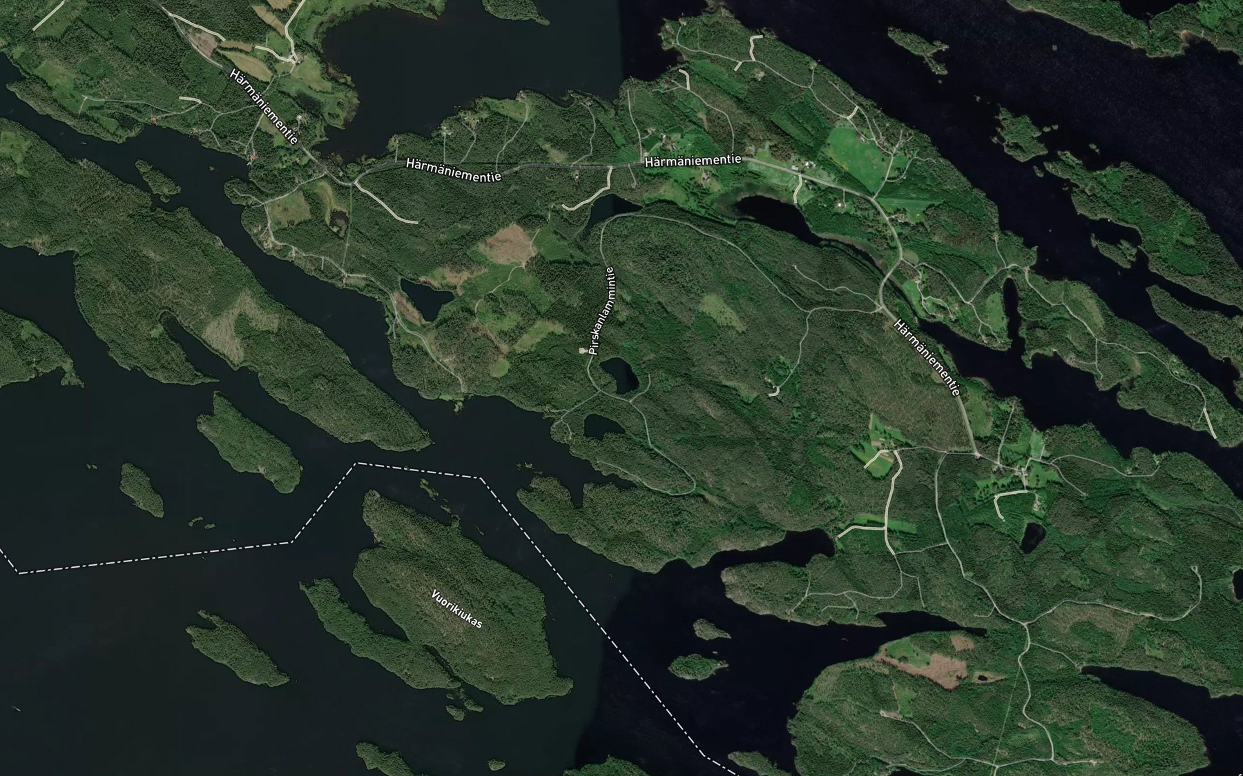 Satellite map of the Pirskanlammit