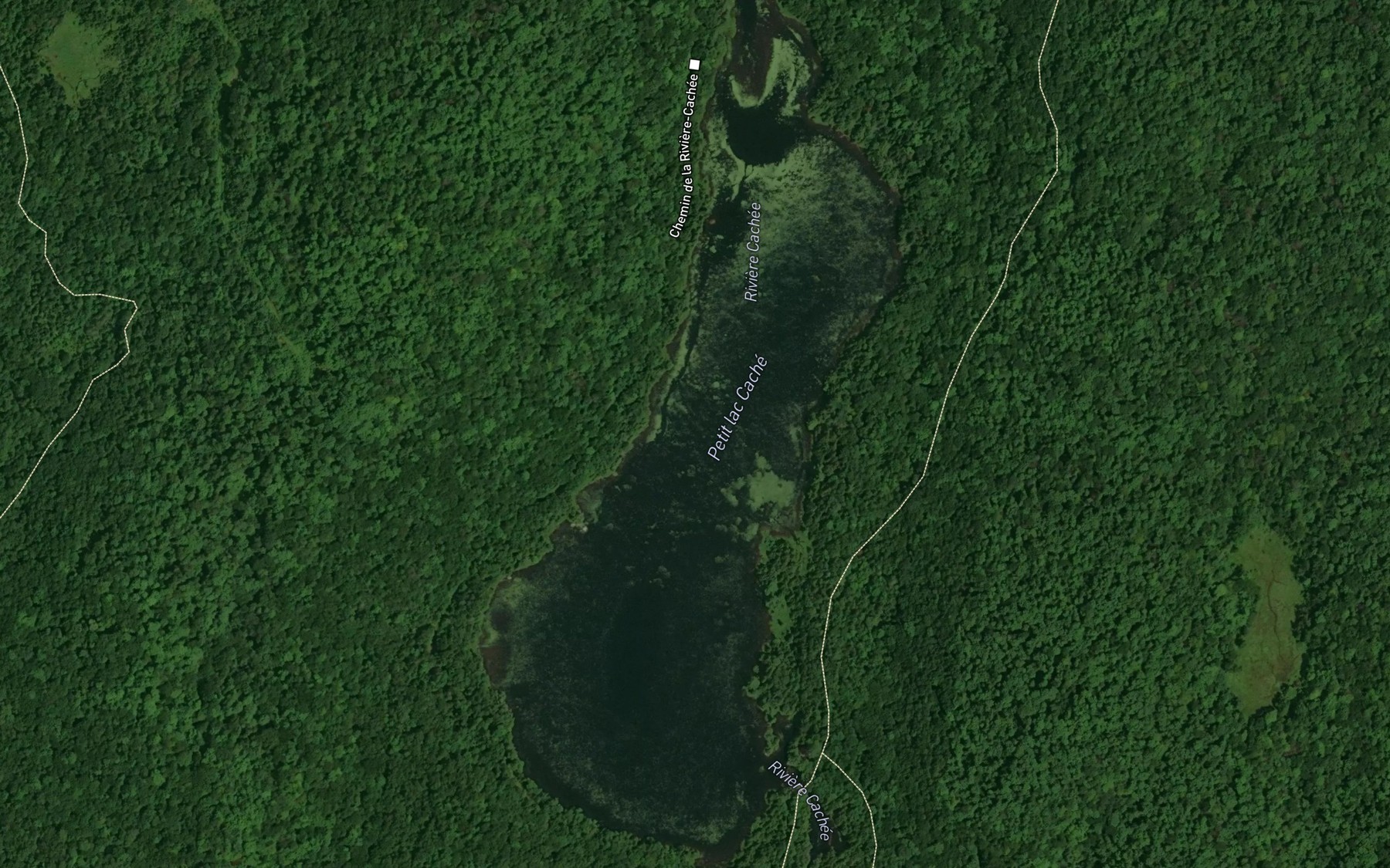 Satellite map of the Petit lac Cache