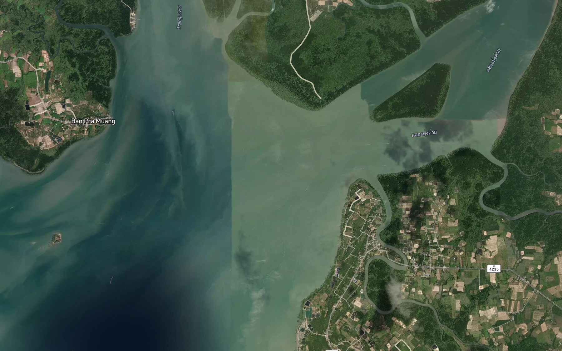 Satellite map of the Pak Nam Palian
