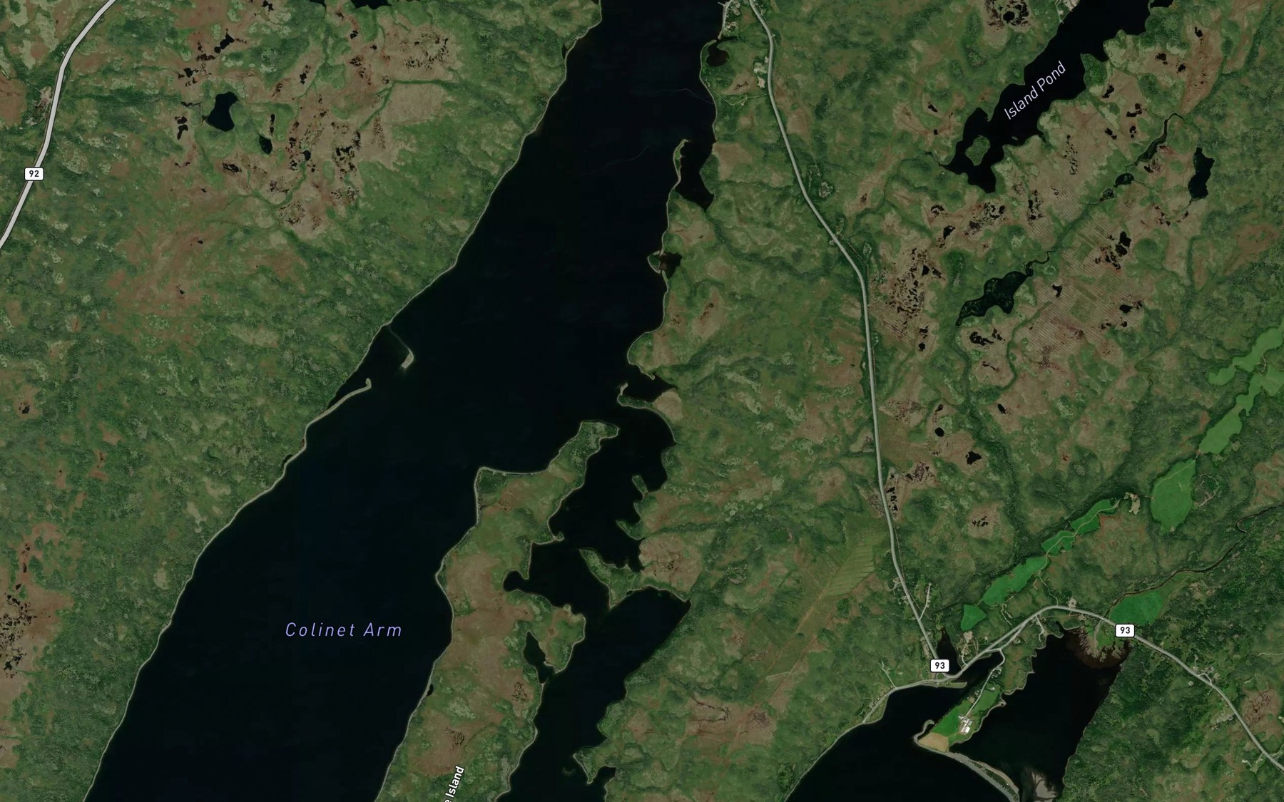 Satellite map of the Tickles Gut Barasway