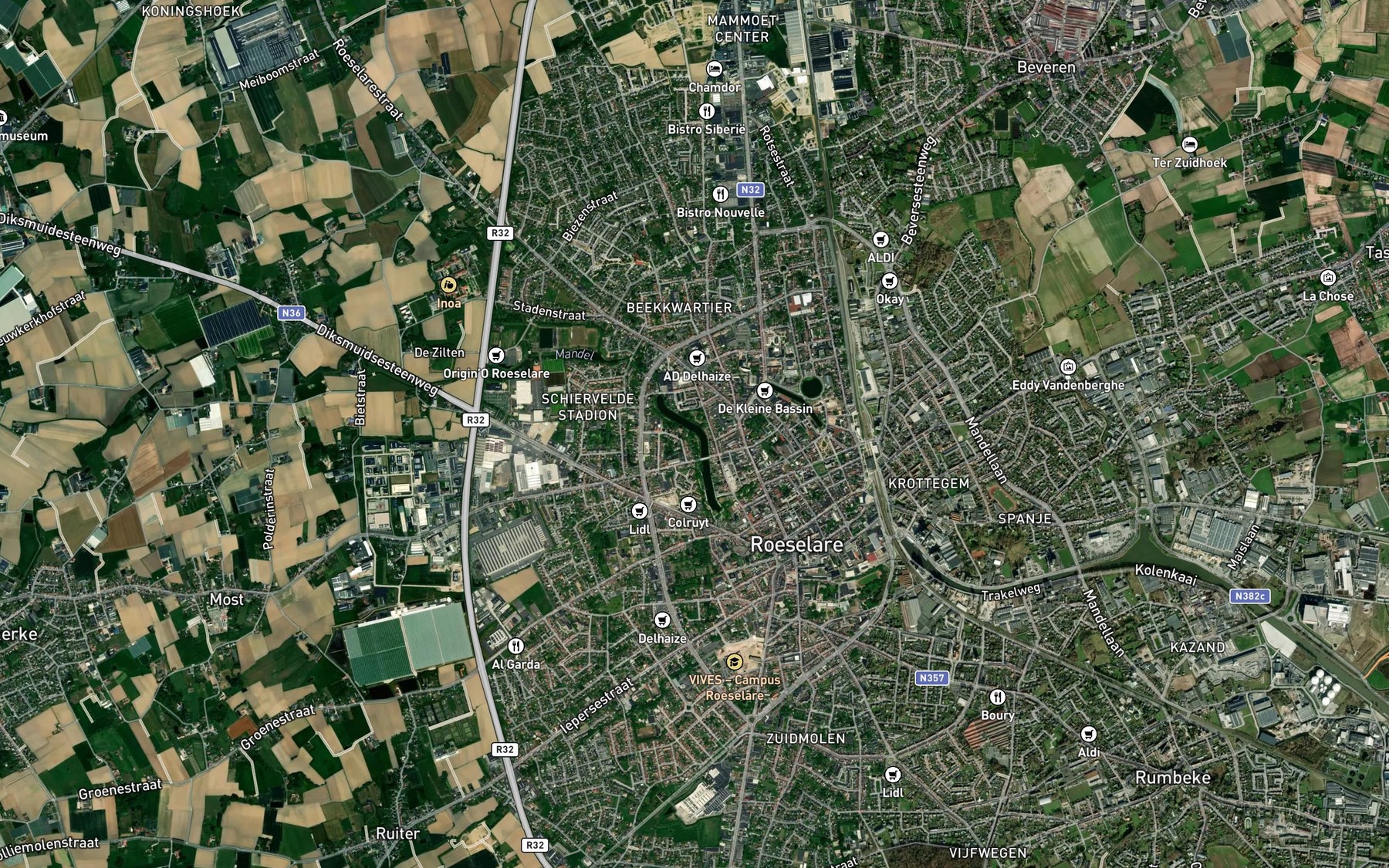 Satellite map of the Sint-Amandsbeek