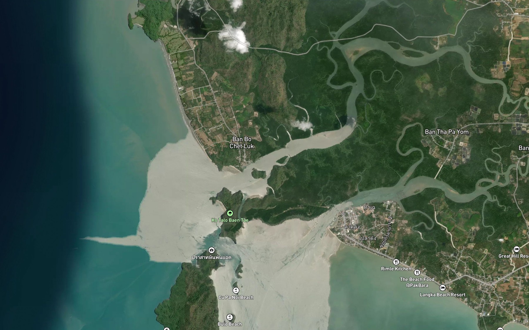Satellite map of the Khlong Bo Chet Luk
