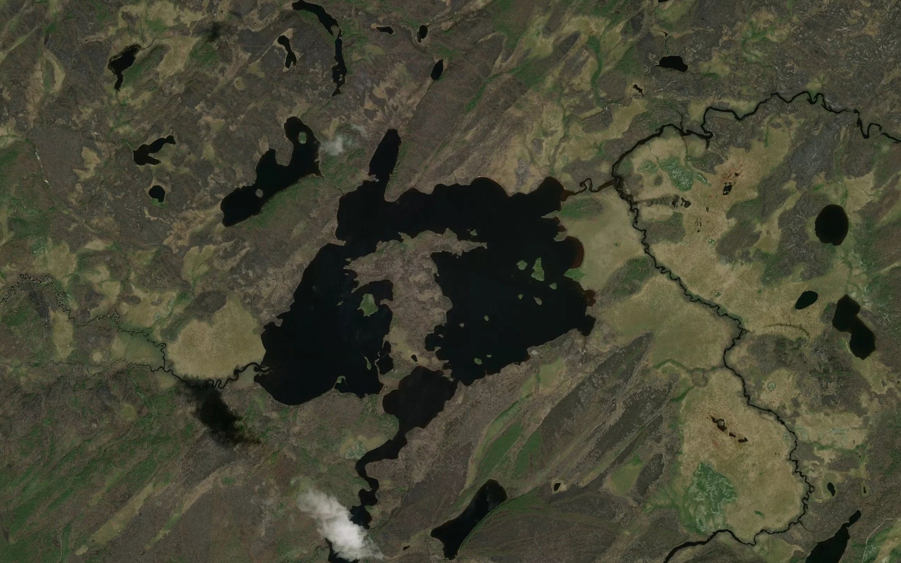 Satellite map of the Lac Bechard