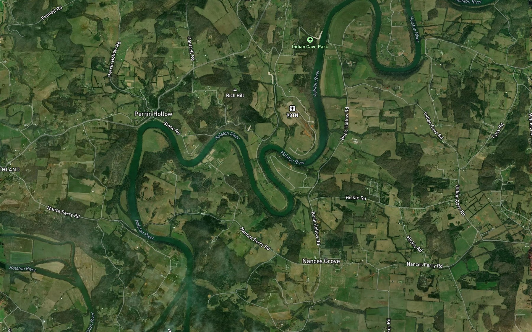 Satellite map of the Little Jump Rapids
