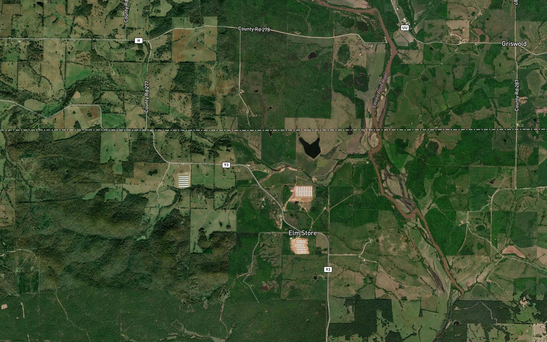 Satellite map of the Curley Branch