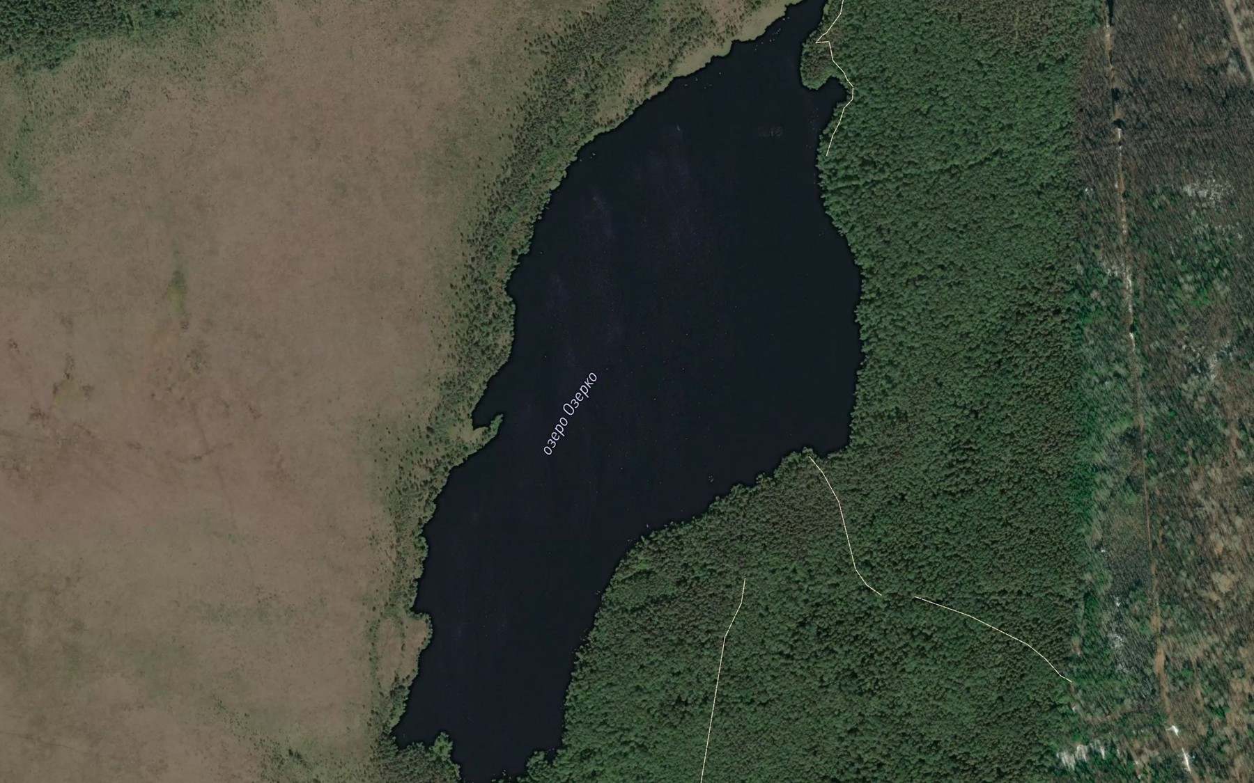 Satellite map of the Ozero Ozerko