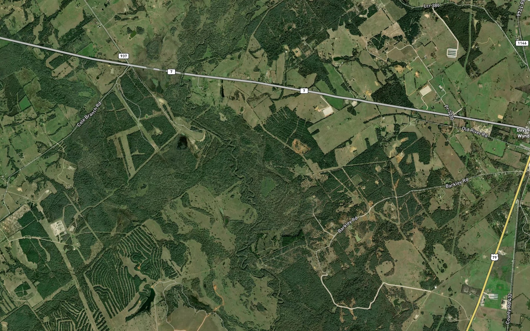 Satellite map of the Wind Slough