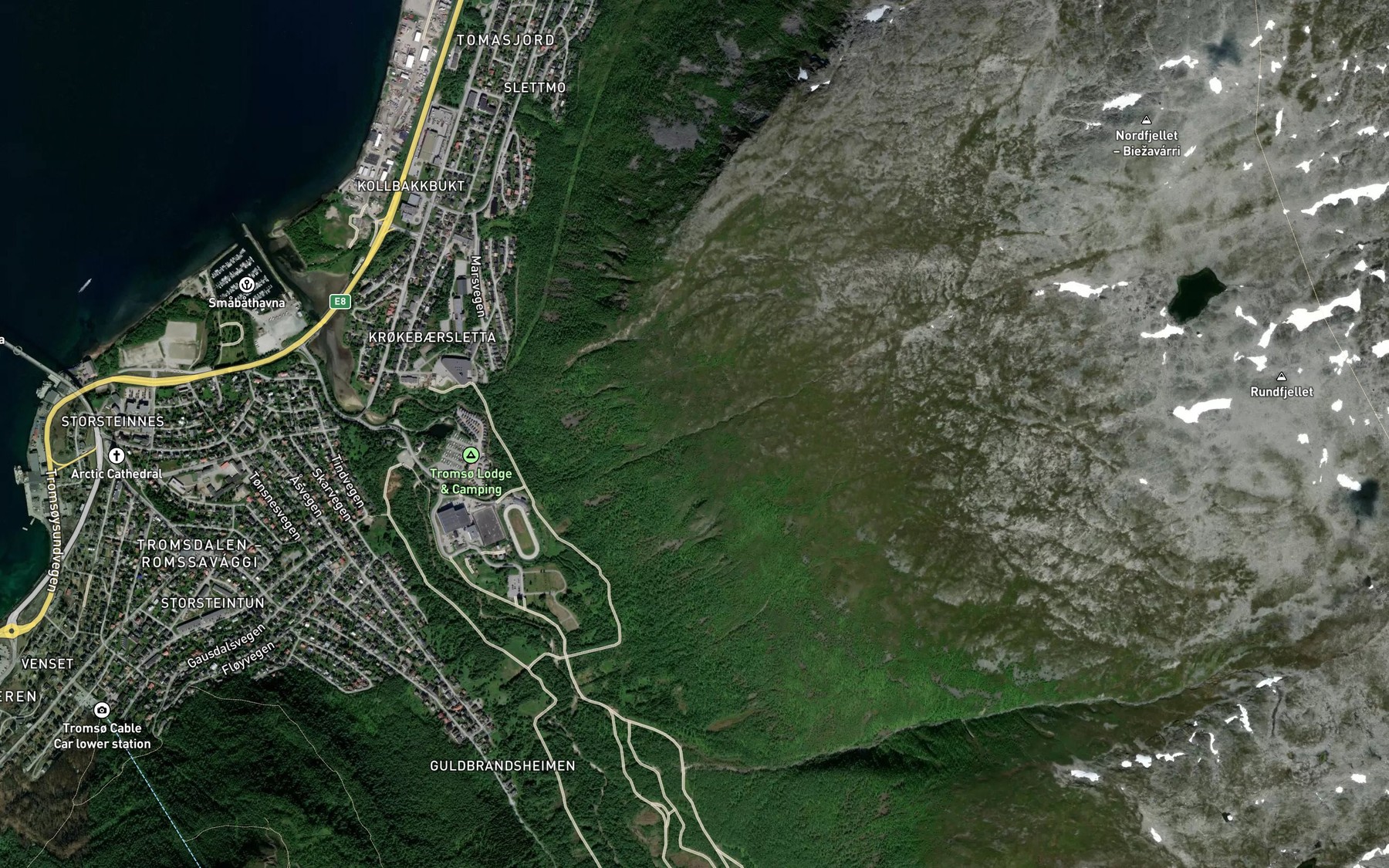 Satellite map of the Vasselva