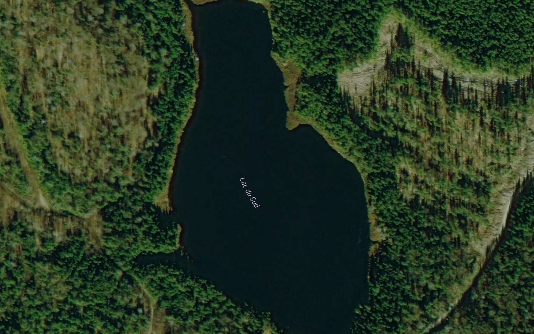 Satellite map of the Lac du Sud