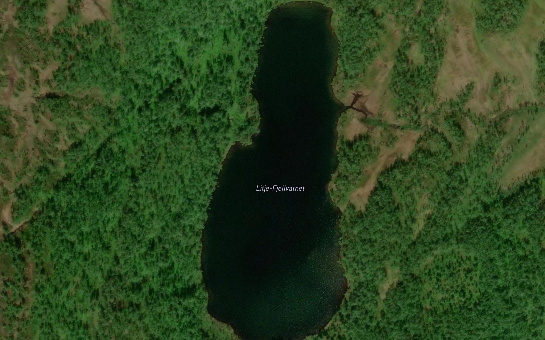 Satellite map of the Litje-Fjellvatnet