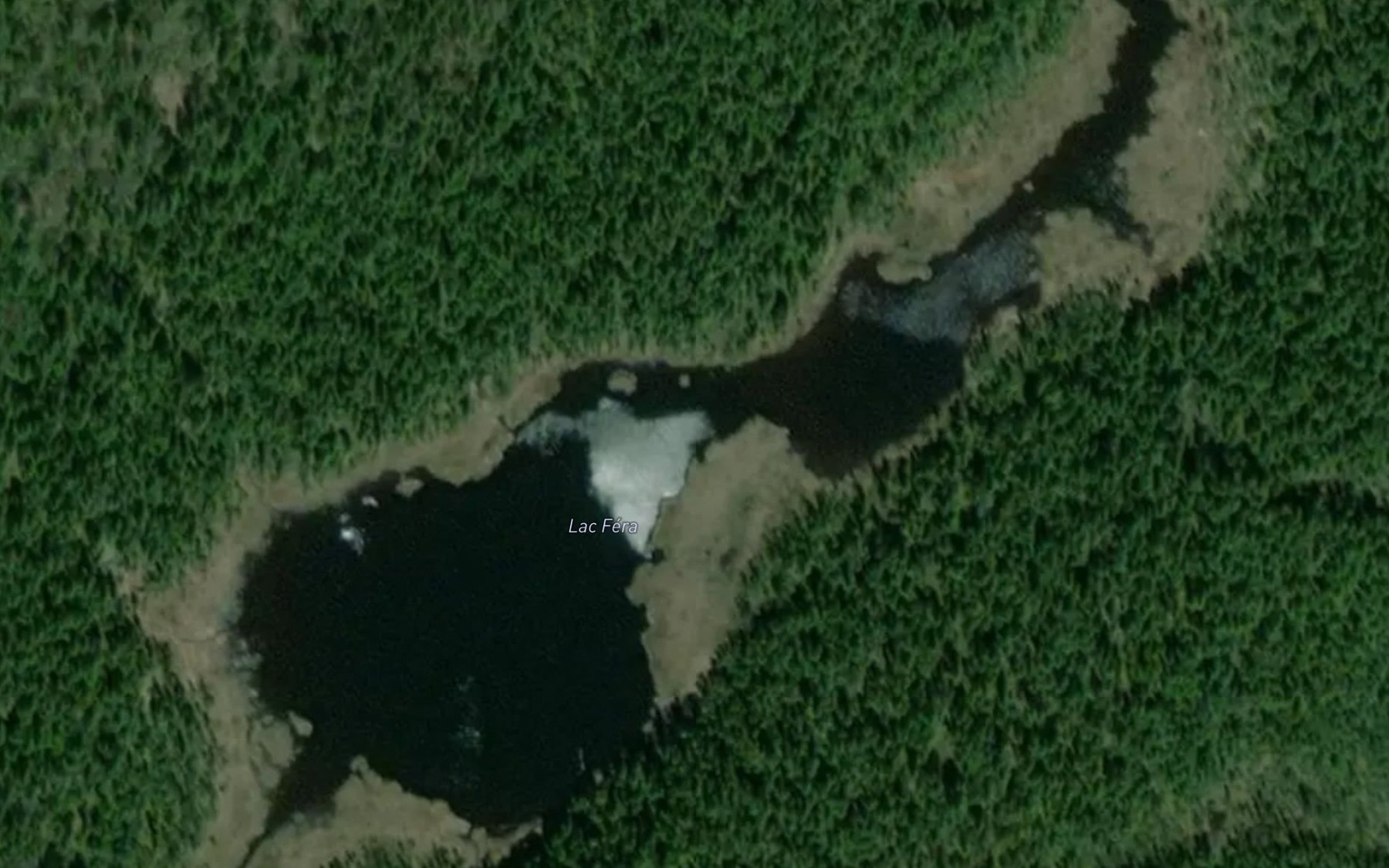 Satellite map of the Lac Fera