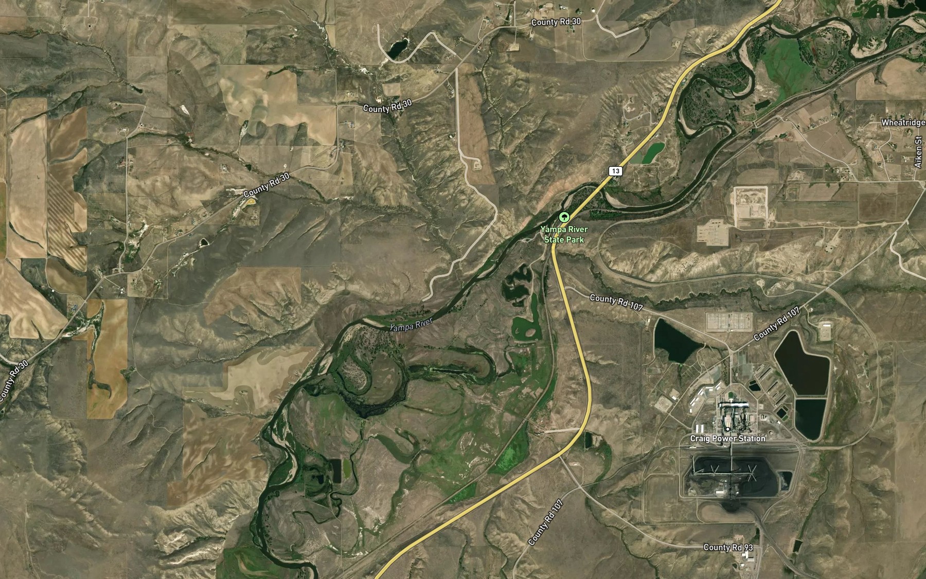 Satellite map of the Bogenschutz Creek