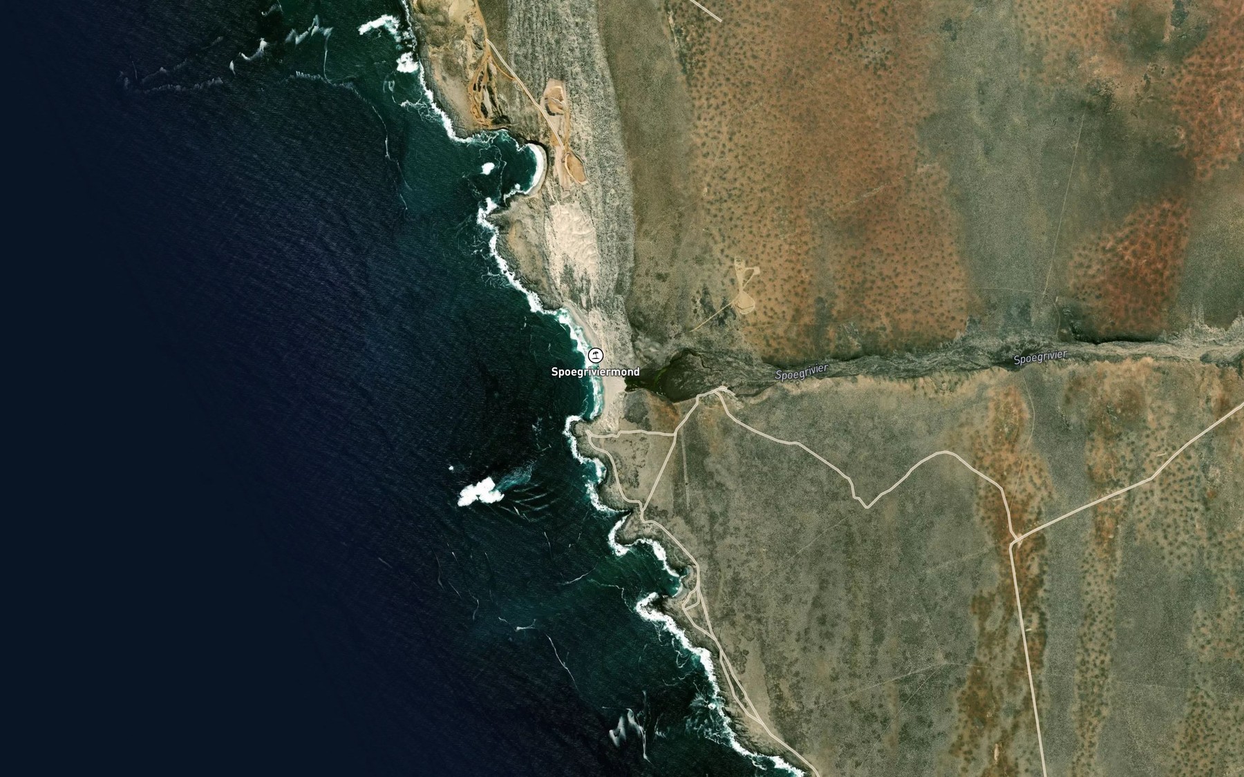 Satellite map of the Spoegrivier