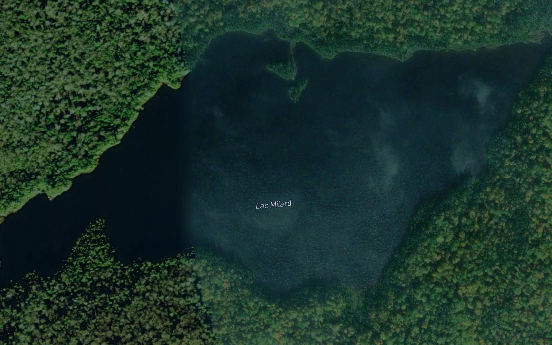 Satellite map of the Lac Milard