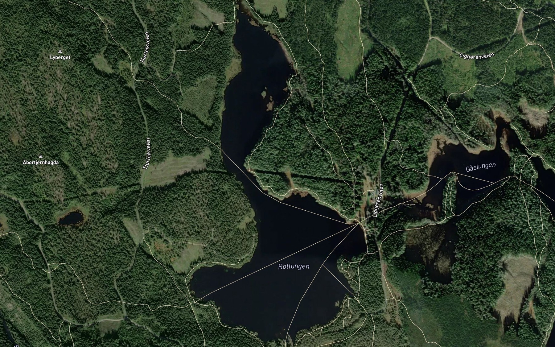 Satellite map of the Rottungen