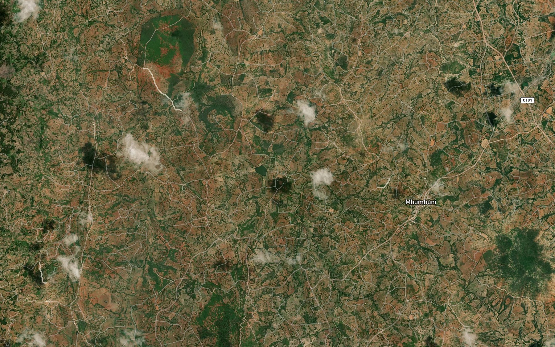 Satellite map of the Kinze Dam