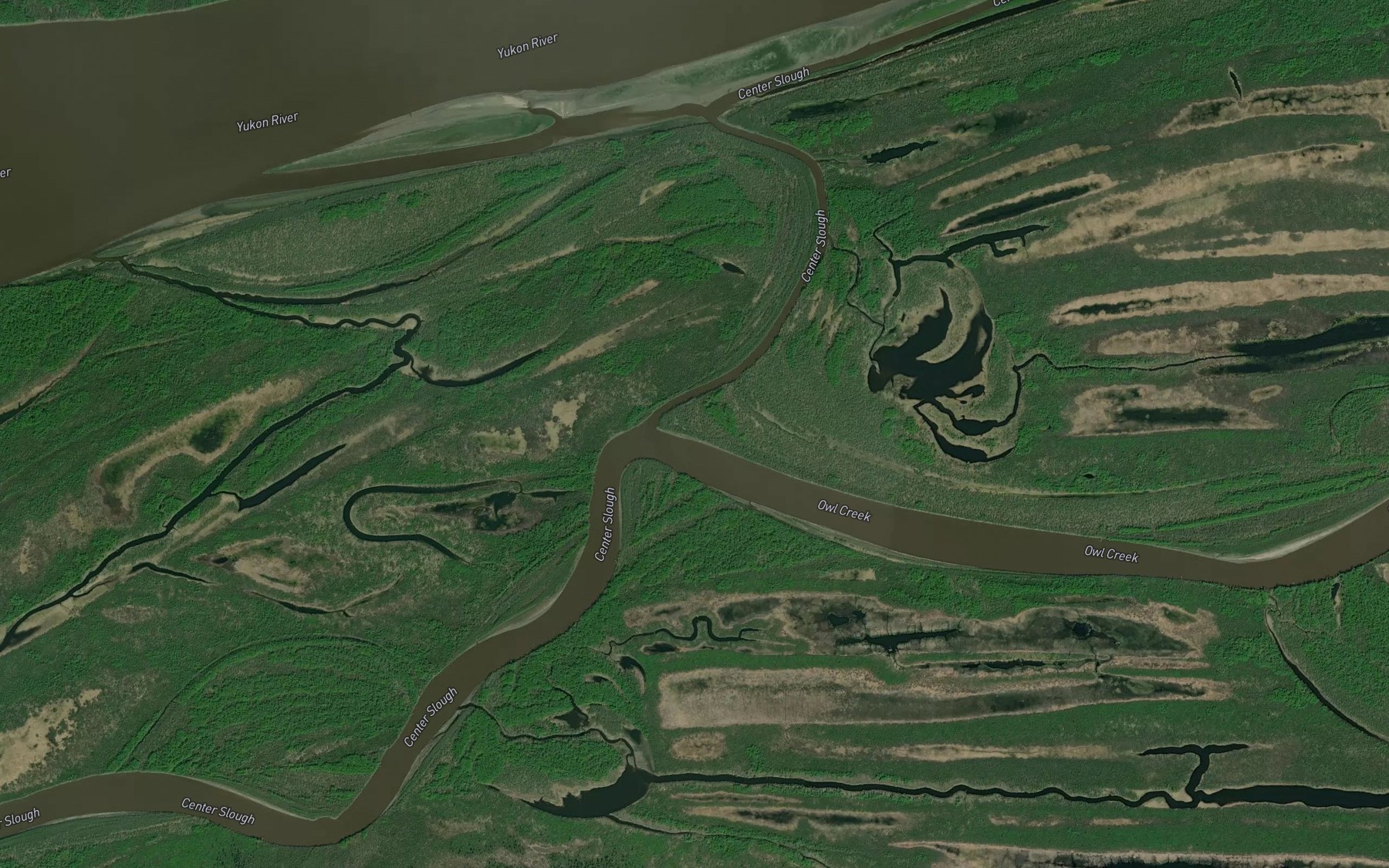 Satellite map of the Owl Creek