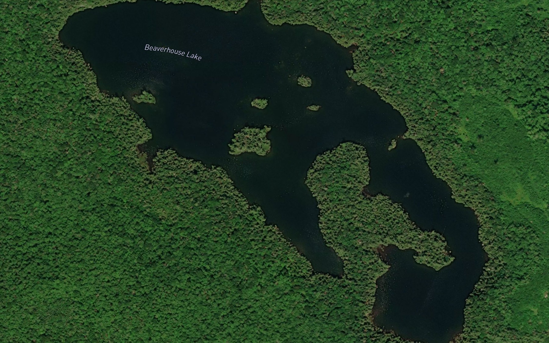 Satellite map of the Beaverhouse Lake