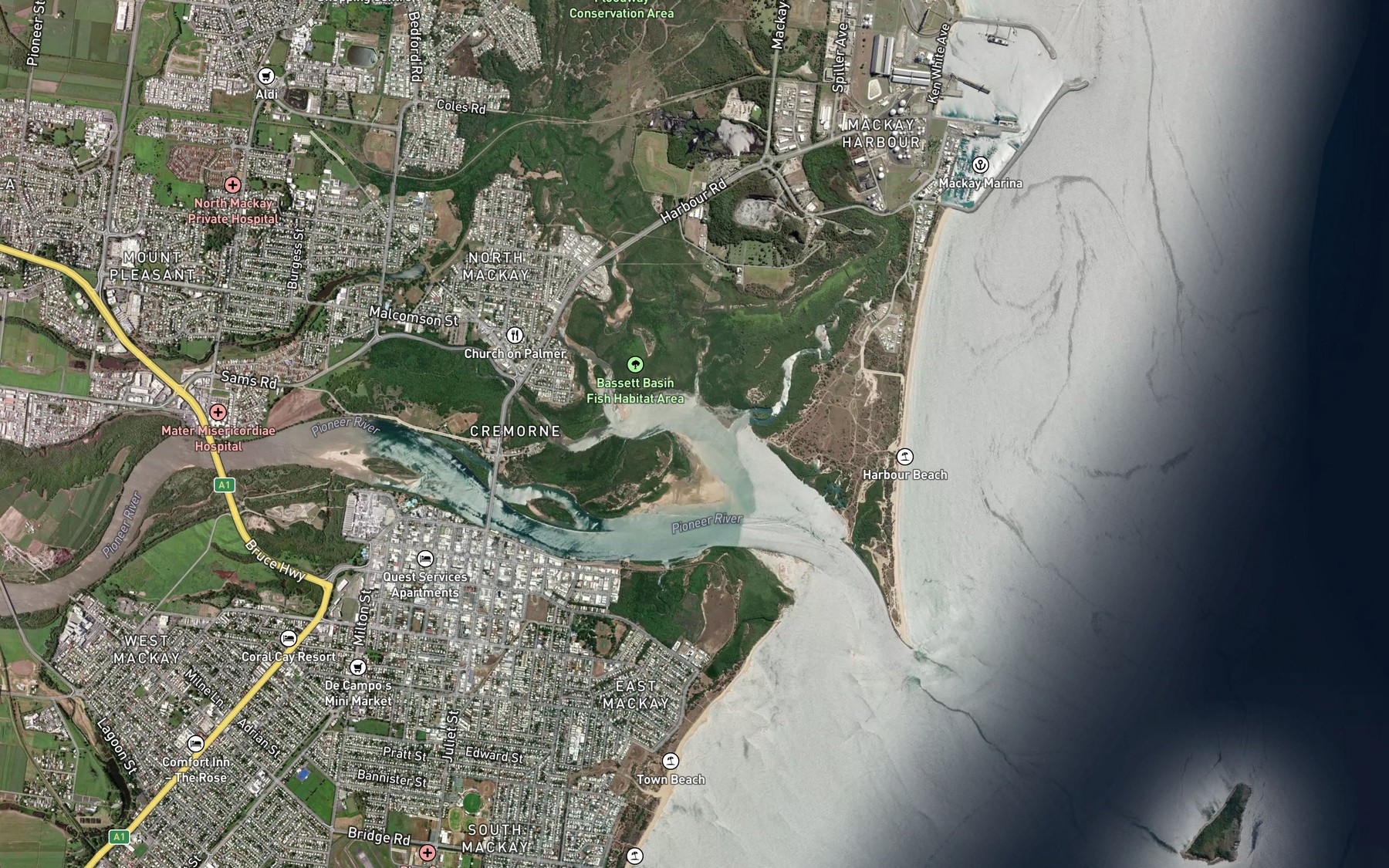 Satellite map of the Bassett Basin