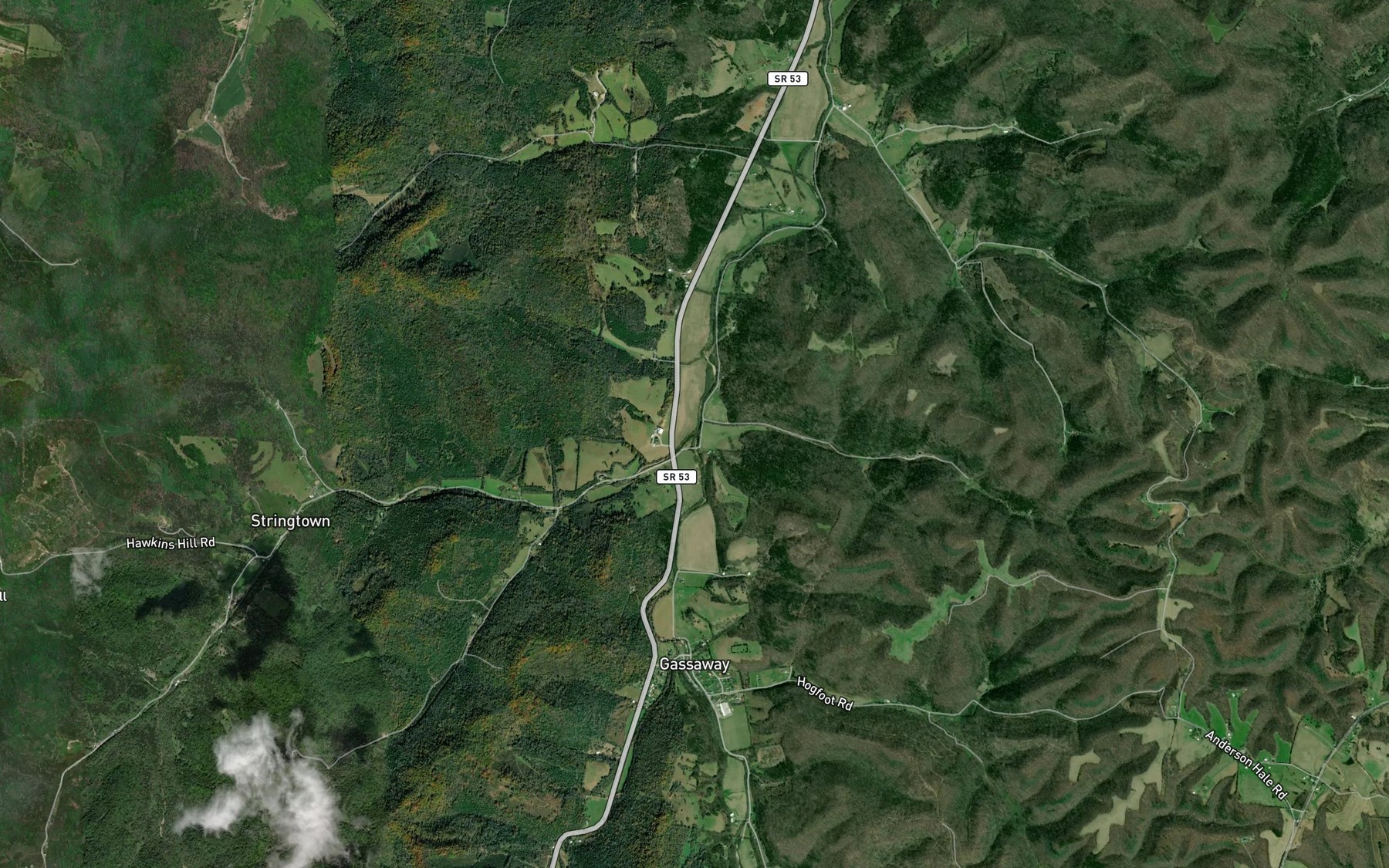 Satellite map of the Sycamore Creek
