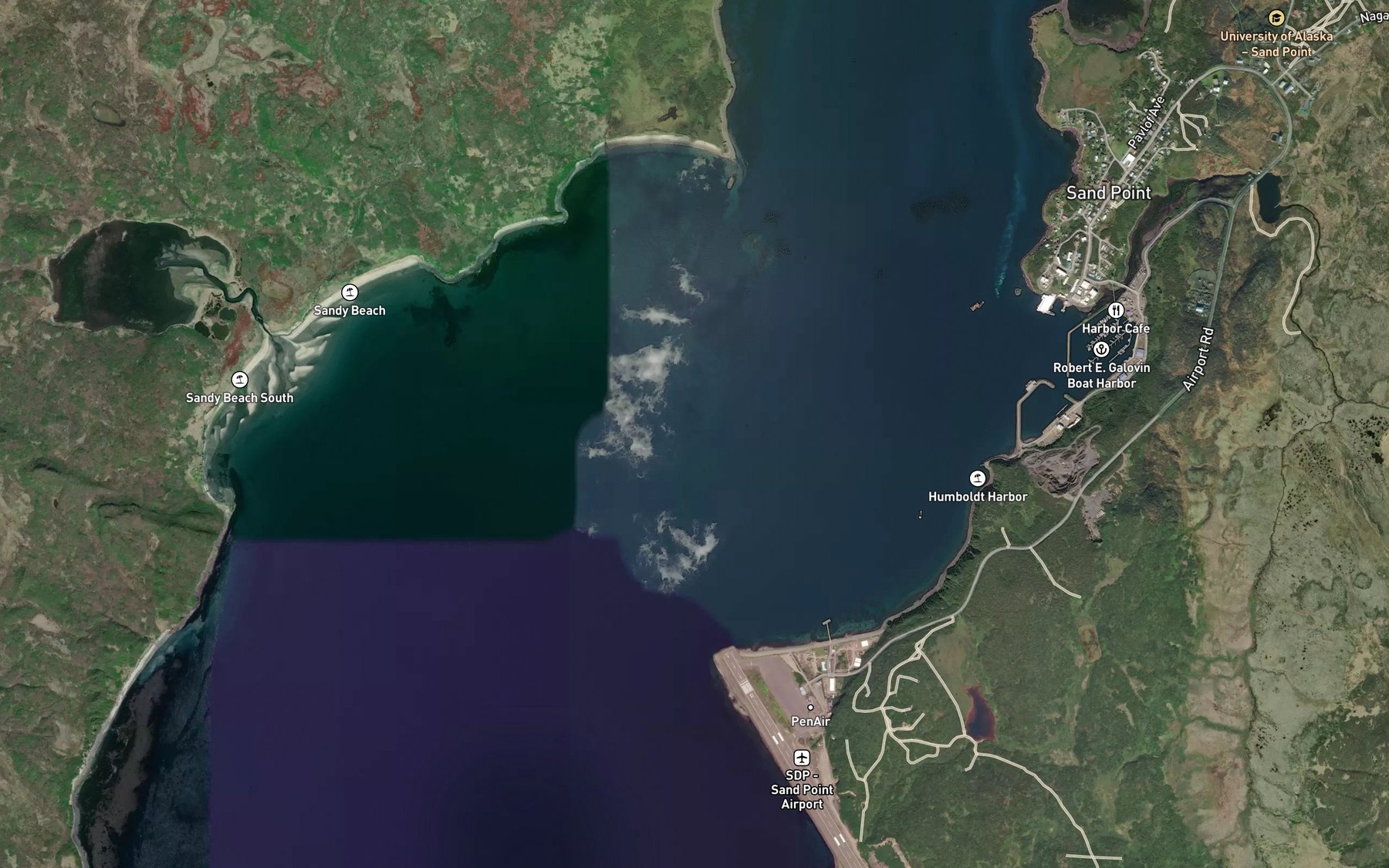 Satellite map of the Caton Shoal