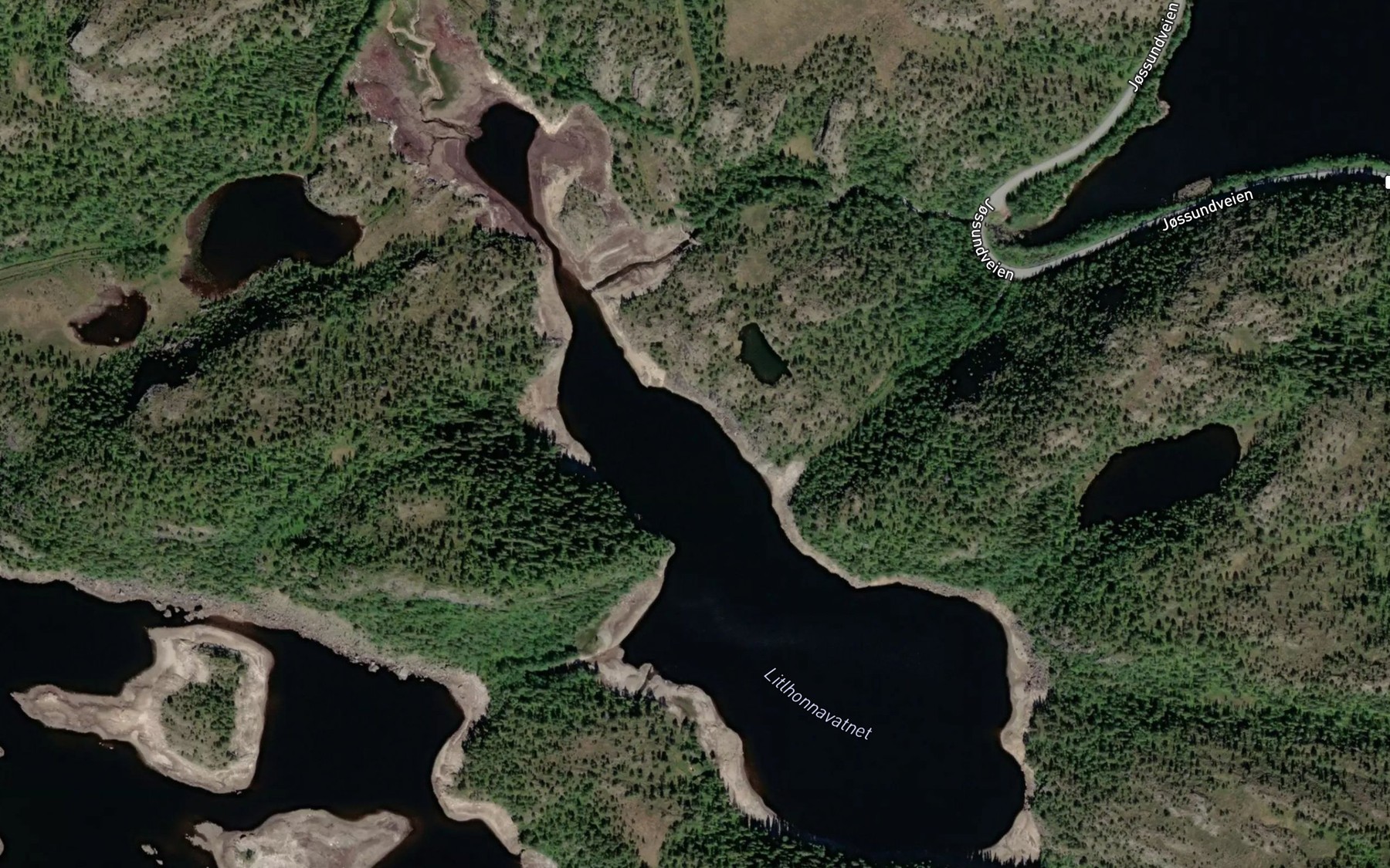 Satellite map of the Litlhonnavatnet