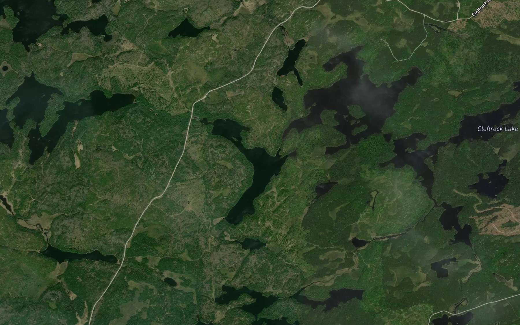Satellite map of the Elbow Lake