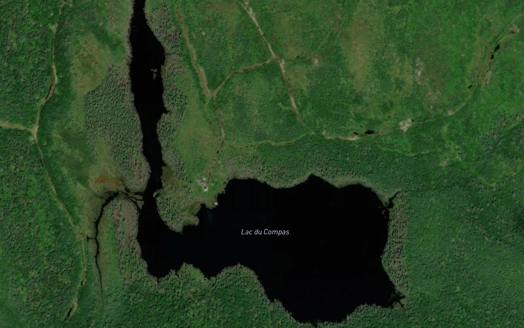 Satellite map of the Lac du Compas