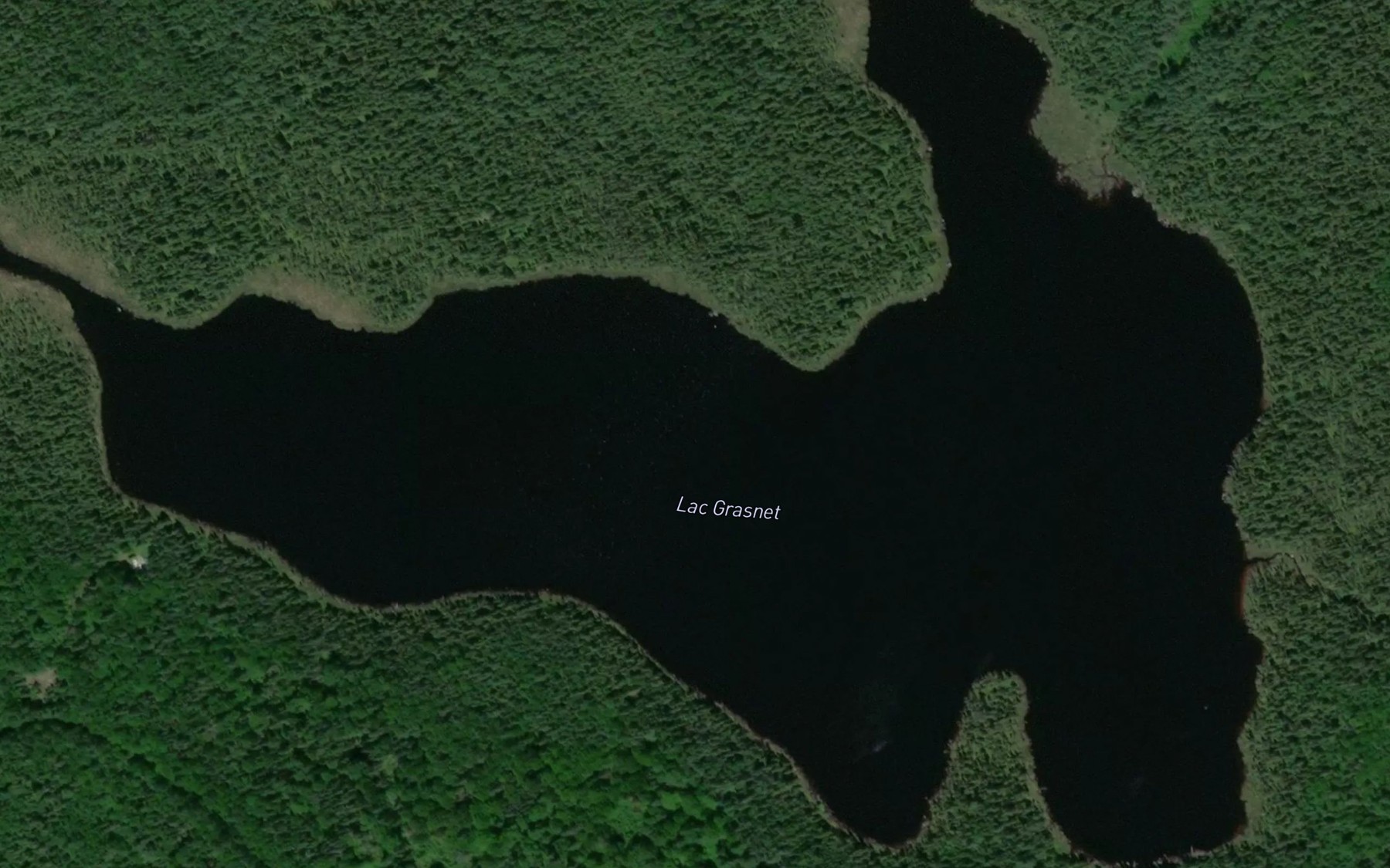 Satellite map of the Lac Grasnet