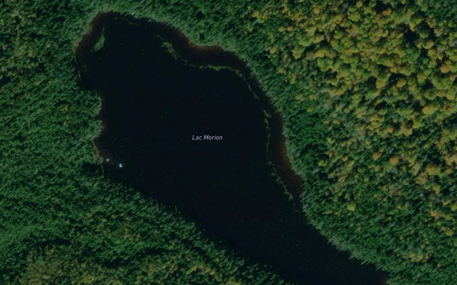 Satellite map of the Lac Morion