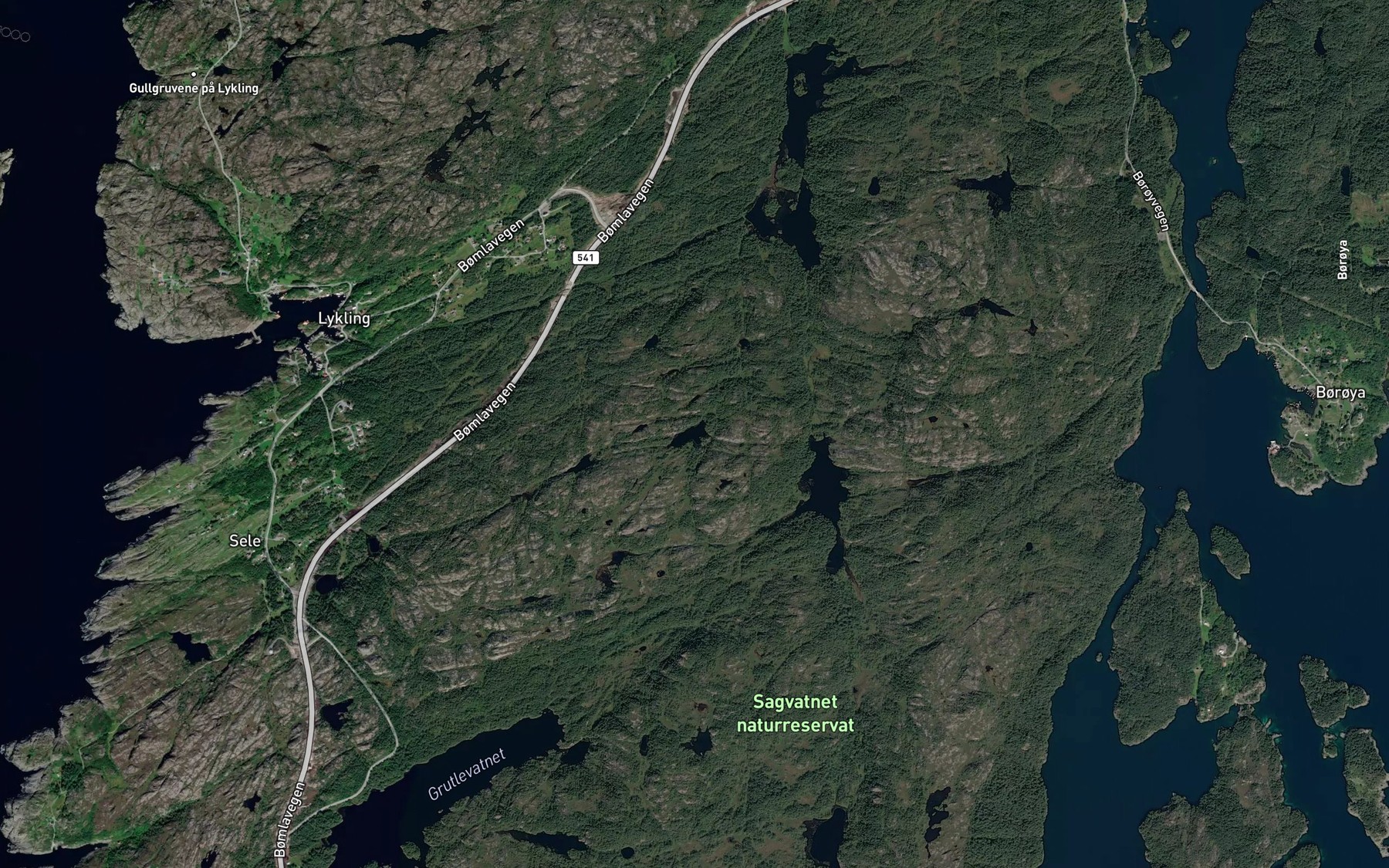 Satellite map of the Saetravatnet