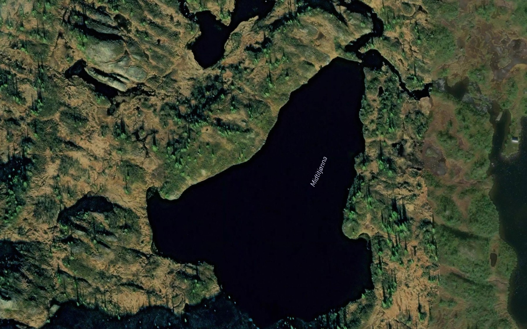Satellite map of the Midtitjonna