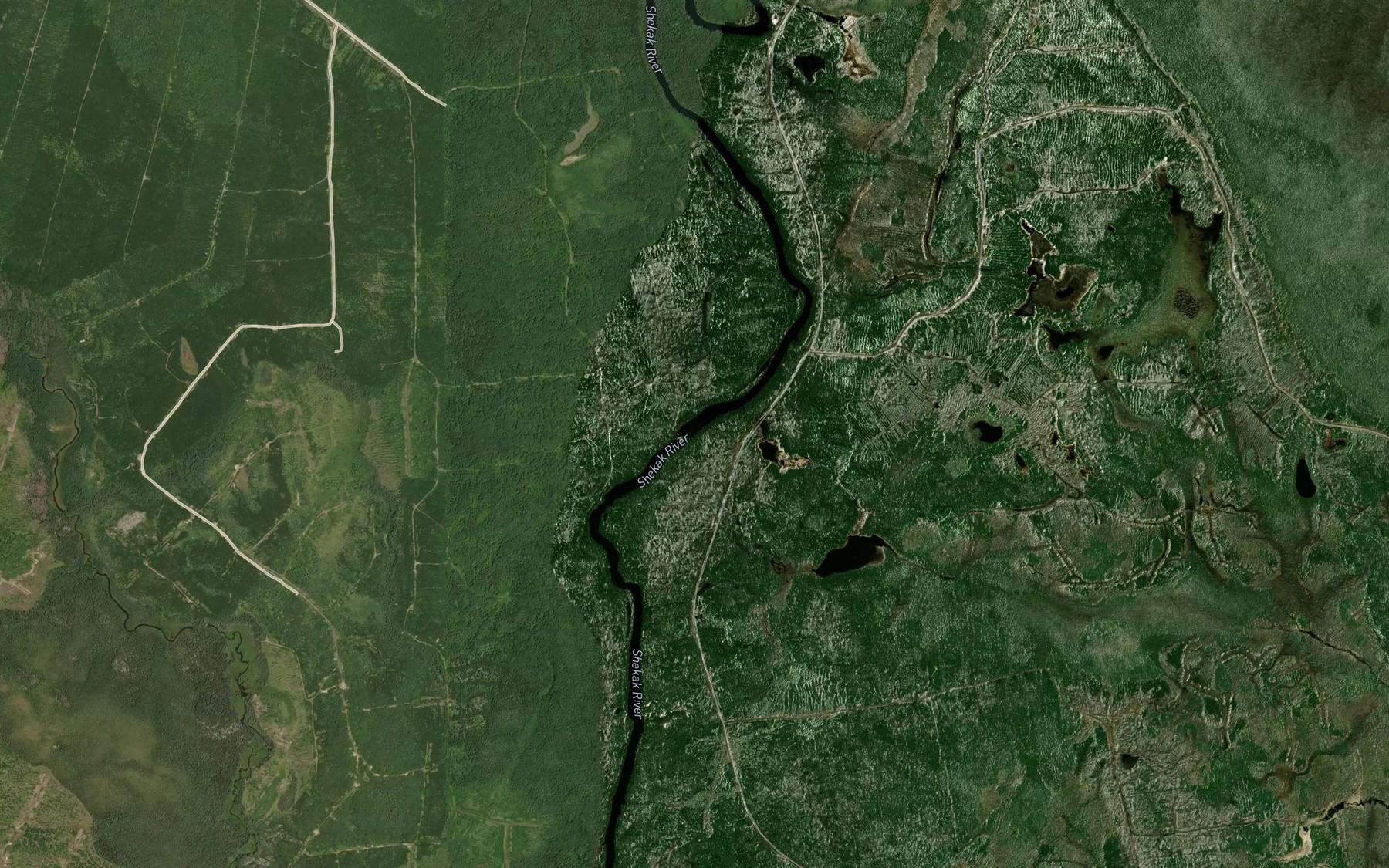 Satellite map of the Cabin Rapids
