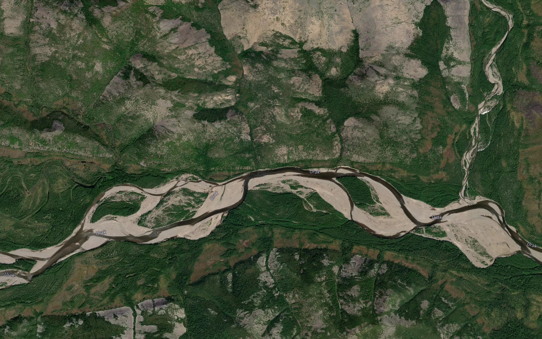 Satellite map of the Medvezhiy