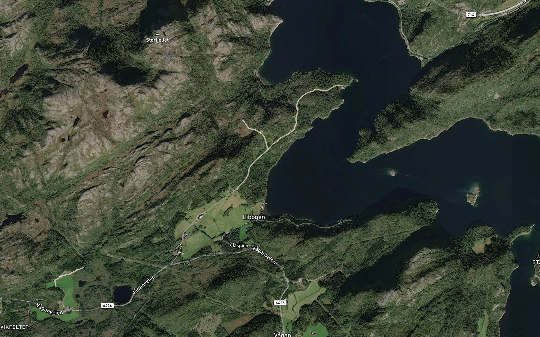 Satellite map of the Buvika