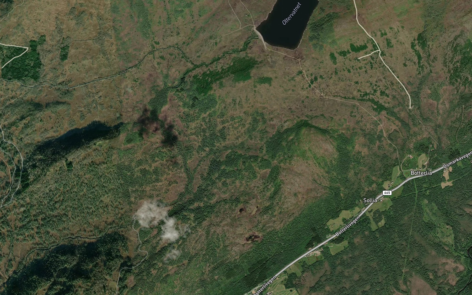 Satellite map of the Aslobekken