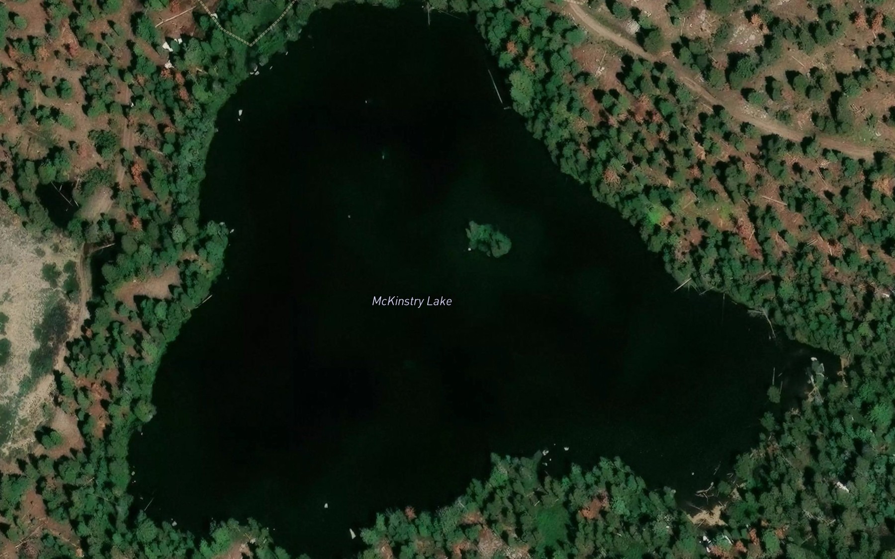 Satellite map of the McKinstry Lake
