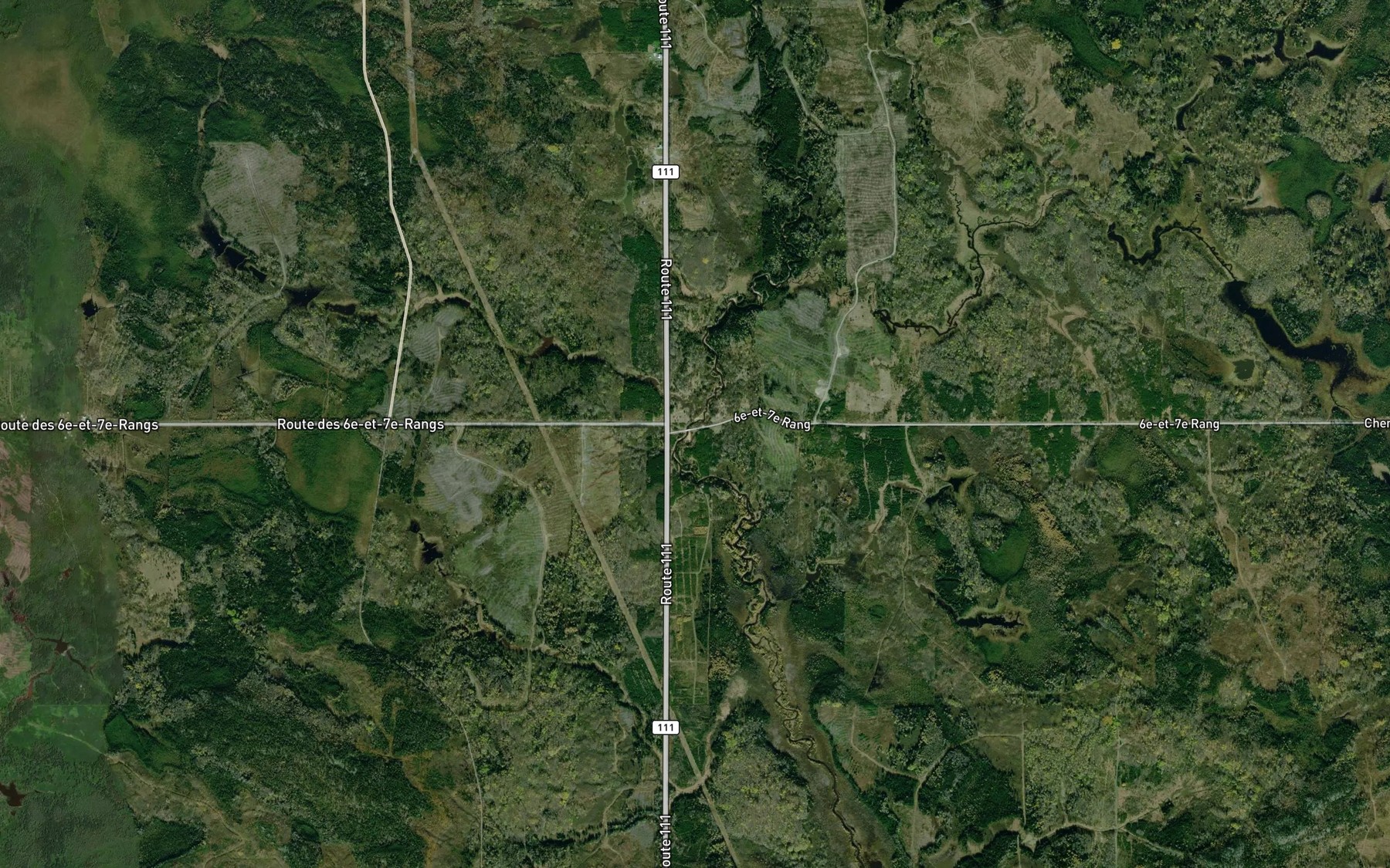 Satellite map of the Cours d'eau Desbiens