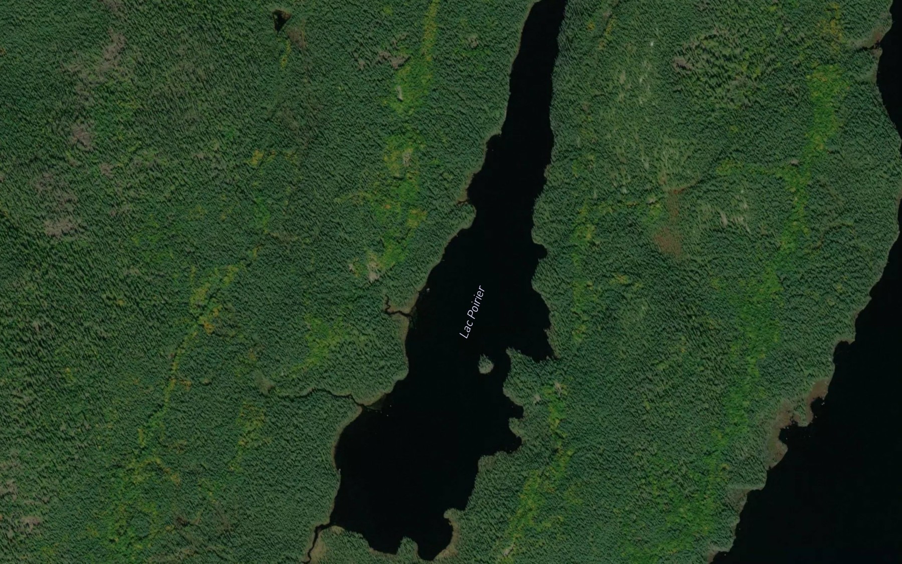 Satellite map of the Lac Poirier