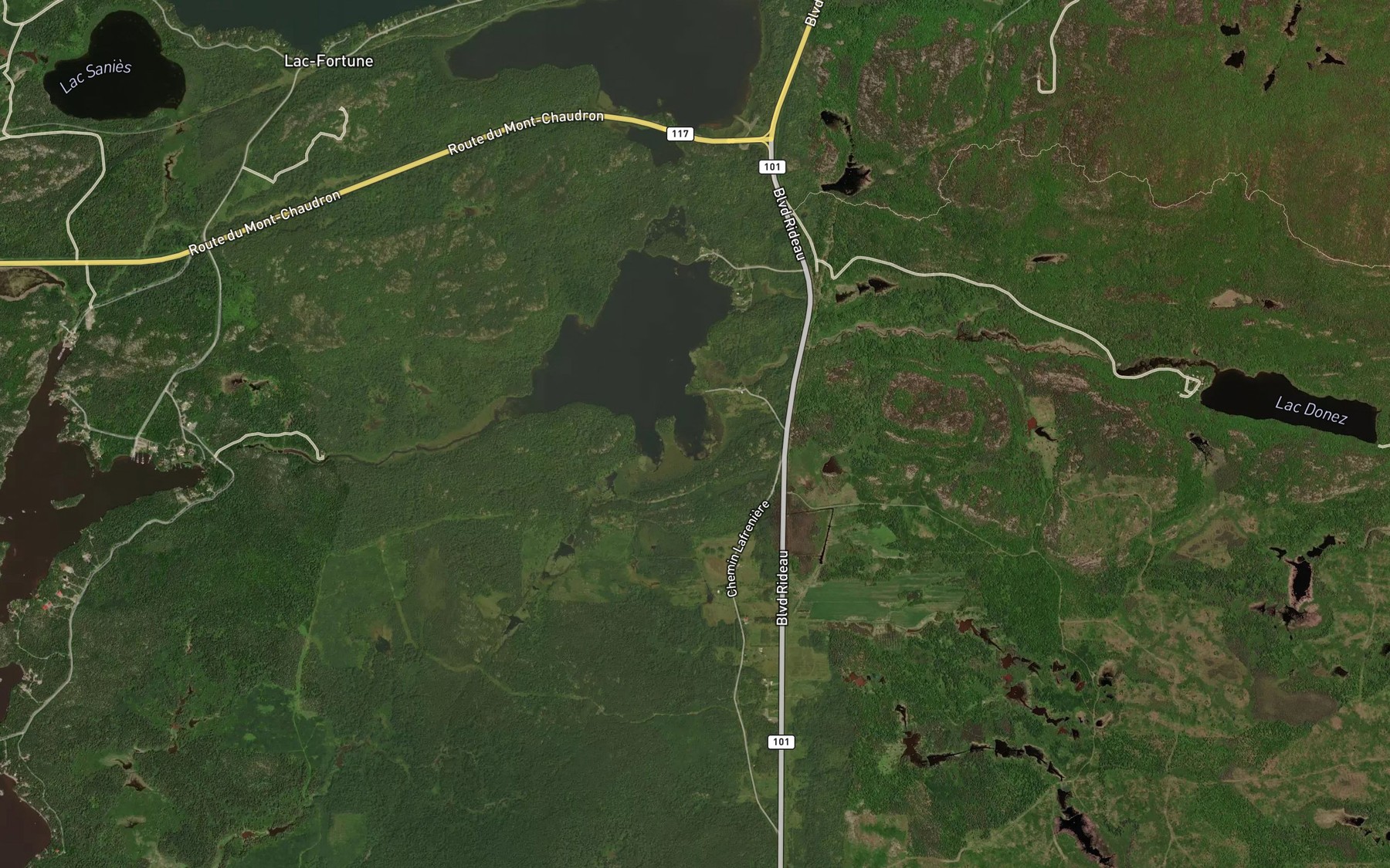 Satellite map of the Baie au Brochet
